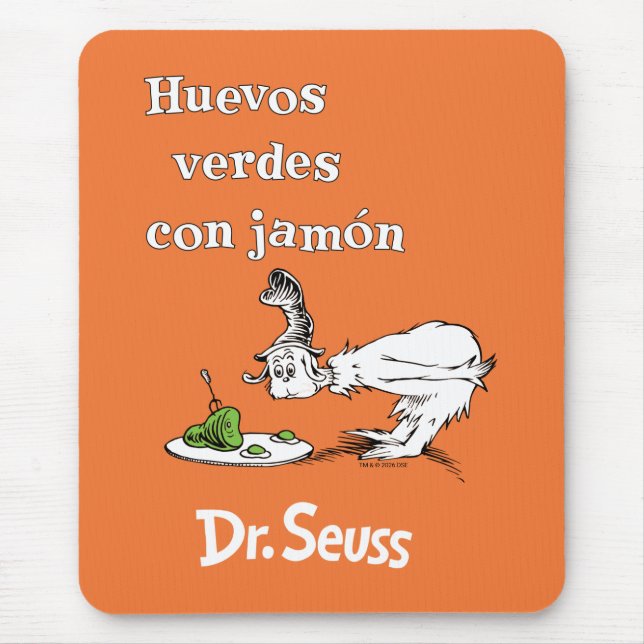 Dr. Seuss Spanish Green Eggs and Ham Mouse Pad (Front)