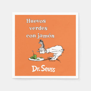 Dr. Seuss Spanish Green Eggs and Ham Napkin