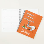 Dr. Seuss Spanish Green Eggs and Ham Planner<br><div class="desc">This design features the Spanish title for the classic Dr. Seuss story, "Huevos verdes con jamón" (Green Eggs and Ham). The artwork displays the sceptical character Guy-Am-I staring down at the iconic plate of green eggs and ham. Complete with the authentic Dr. Seuss logo at the bottom, this illustration is...</div>