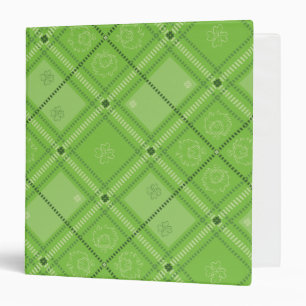 Dr. Seuss   St. Patrick's Day Plaid Pattern Binder