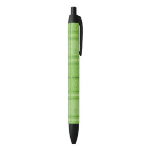 Dr. Seuss St. Patrick's Day Plaid Pattern Black Ink Pen