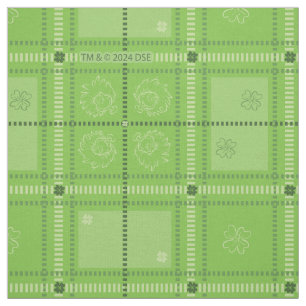 Dr. Seuss   St. Patrick's Day Plaid Pattern Fabric