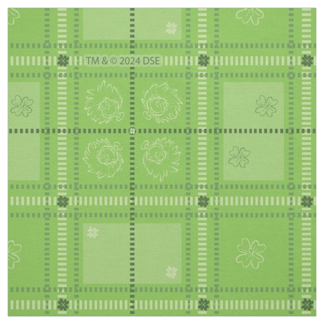 Dr. Seuss | St. Patrick's Day Plaid Pattern Fabric (Swatch)