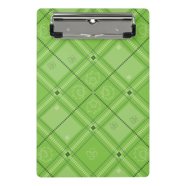 Dr. Seuss | St. Patrick's Day Plaid Pattern Mini Clipboard (Front)