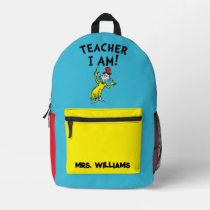 Dr. Seuss Teacher I Am! Printed Backpack