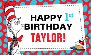 Dr Seuss Birthday Indoor Outdoor Banners Zazzle Ca