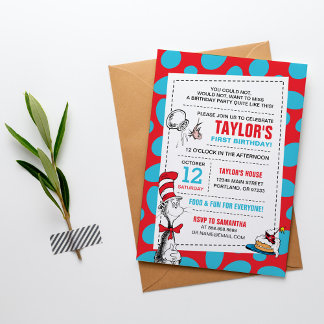 Dr. Seuss | The Cat in the Hat Birthday Invitation