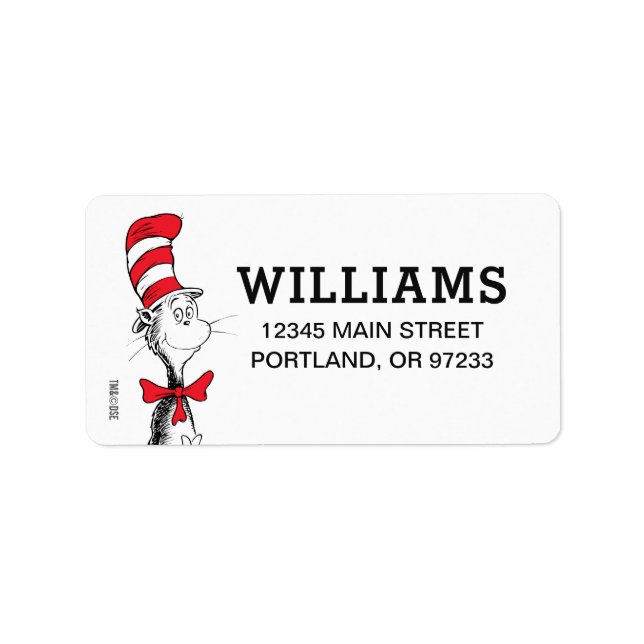 Dr. Seuss | The Cat in the Hat Label (Front)