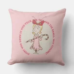 Dr Seuss The Grinch Cindy Lou Who Throw Pillow