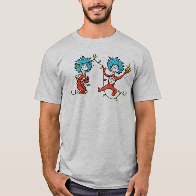 Dr. Seuss | The Grinch | Thing 1 & Thing 2 Dancing T-Shirt (Front)