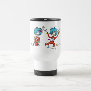 Dr. Seuss The Grinch Thing 1 & Thing 2 Dancing Travel Mug