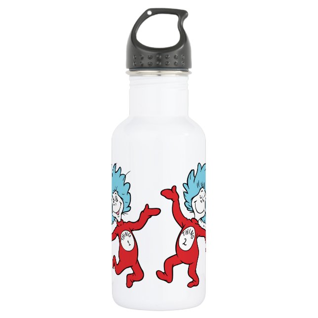 Dr. Seuss Thing 1 and Thing 2 Character 532 Ml Water Bottle (Front)