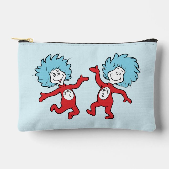Dr. Seuss Thing 1 and Thing 2 Character Accessory Pouch (Front)