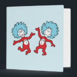 Dr. Seuss Thing 1 and Thing 2 Character Binder<br><div class="desc">This officially licensed Dr. Seuss product features a classic, vibrant illustration of the mischievous duo, Thing 1 and Thing 2, from the iconic book The Cat in the Hat. The design showcases the lively pair mid-dance, complete with their signature wild blue hair, bright red jumpsuits, and circular name emblems on...</div>