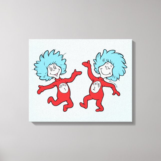 Dr. Seuss Thing 1 and Thing 2 Character Canvas Print (Front)