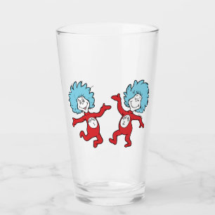 Dr. Seuss Thing 1 and Thing 2 Character Glass