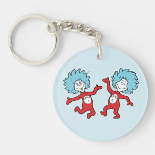 Dr. Seuss Thing 1 and Thing 2 Character Keychain