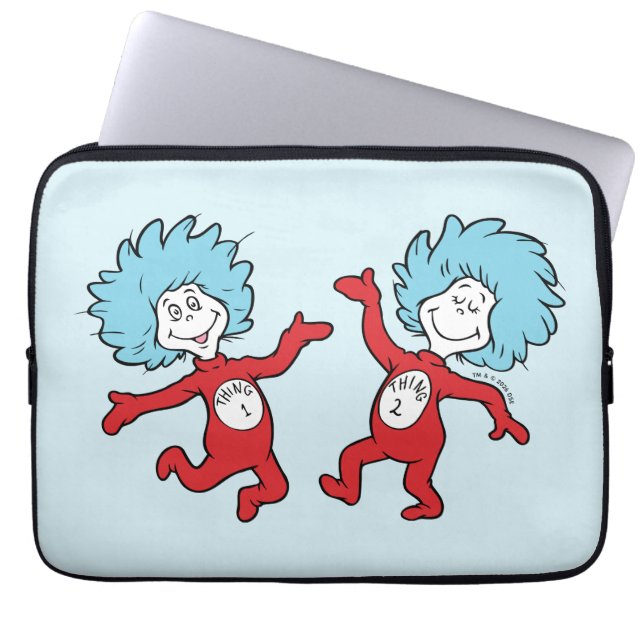 Dr. Seuss Thing 1 and Thing 2 Character Laptop Sleeve (Front)