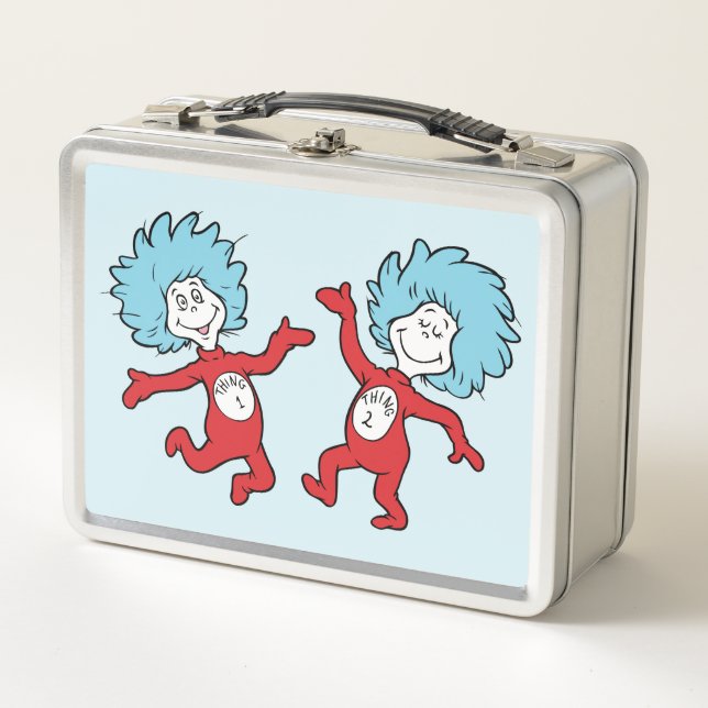 Dr. Seuss Thing 1 and Thing 2 Character Metal Lunch Box (Front)