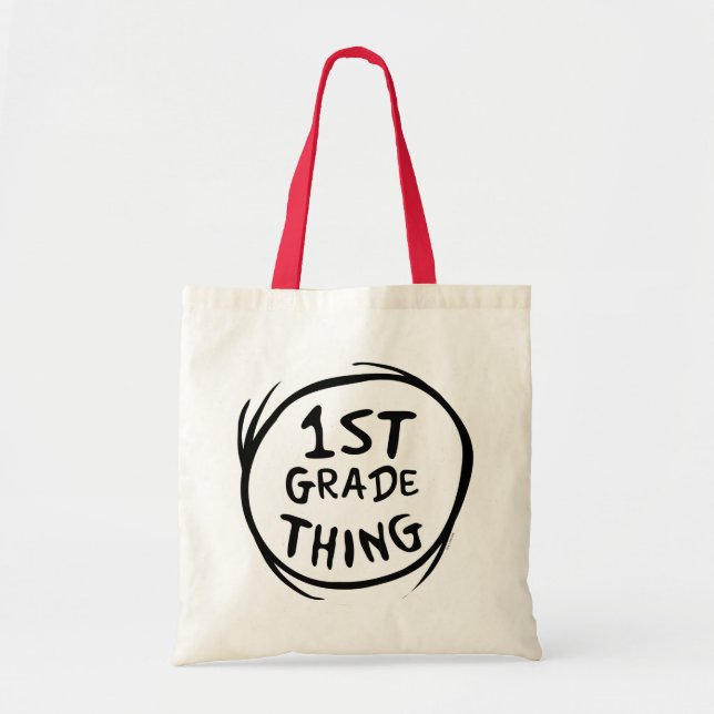 Dr. Seuss | Thing 1 Thing 2 - 1st Grade Thing Tote Bag (Front)