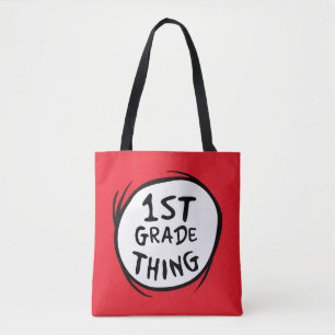 Dr. Seuss   Thing 1 Thing 2 - 1st Grade Thing Tote Bag