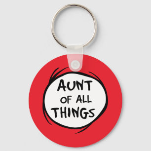 Dr. Seuss   Thing 1 Thing 2 - Aunt of all Things Keychain
