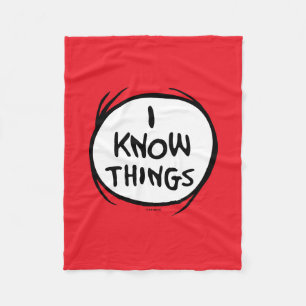 Dr. Seuss   Thing 1 Thing 2 - I Know Things Fleece Blanket
