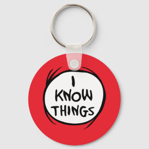Dr. Seuss   Thing 1 Thing 2 - I Know Things Keychain