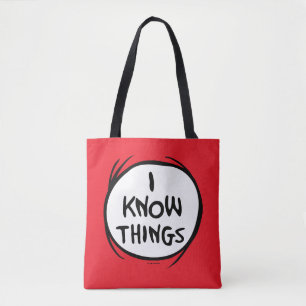 Dr. Seuss   Thing 1 Thing 2 - I Know Things Tote Bag