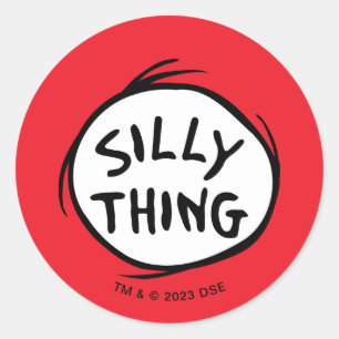 Dr. Seuss Thing 1 Thing 2 - Silly Thing Classic Round Sticker