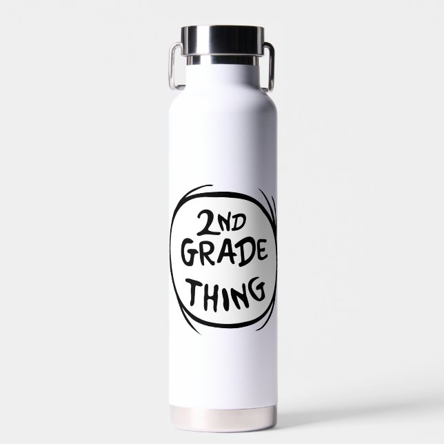 Dr. Seuss | Thing One Thing Two - 2nd Grade Thing Water Bottle (Front)