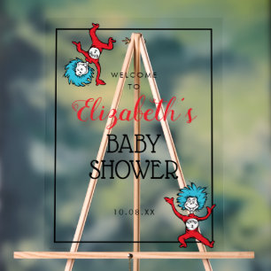 Dr Seuss Thing One Thing Two   Baby shower jumeaux