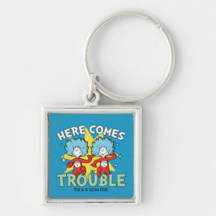 Dr. Seuss Thing One Thing Two Here Comes Trouble Keychain