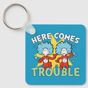 Dr. Seuss   Thing One Thing Two Here Comes Trouble Keychain
