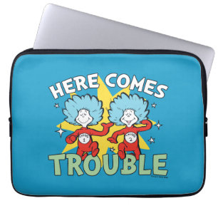 Dr. Seuss Thing One Thing Two Here Comes Trouble Laptop Sleeve