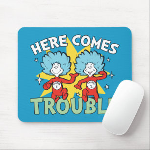 Dr. Seuss Thing One Thing Two Here Comes Trouble Mouse Pad