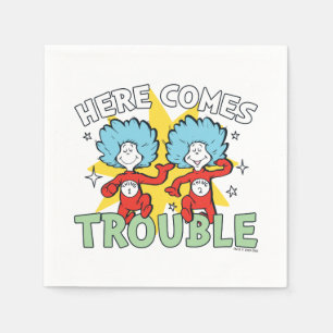 Dr. Seuss   Thing One Thing Two Here Comes Trouble Napkin