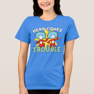 Dr. Seuss Thing One Thing Two Here Comes Trouble Tri-Blend Shirt