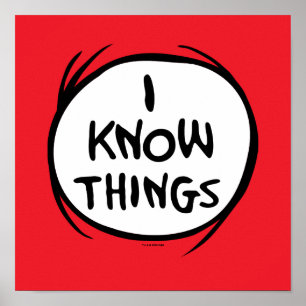 Dr. Seuss   Thing One Thing Two - I Know Things Poster