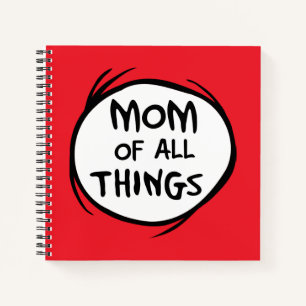 Dr. Seuss Thing One Thing Two - Mom of all Things Notebook