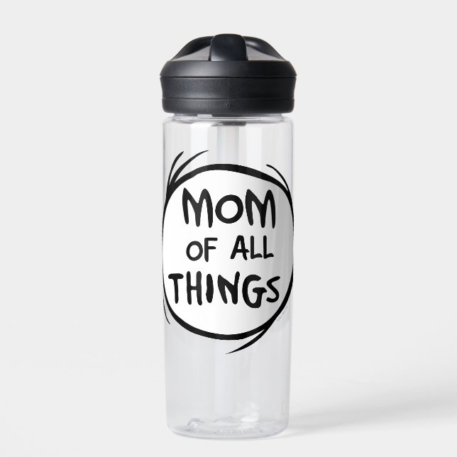 Dr. Seuss Thing One Thing Two - Mom of all Things Water Bottle (Front)