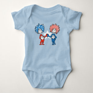 Dr. Seuss Thing One Thing Two Patriotic Graphic Baby Bodysuit