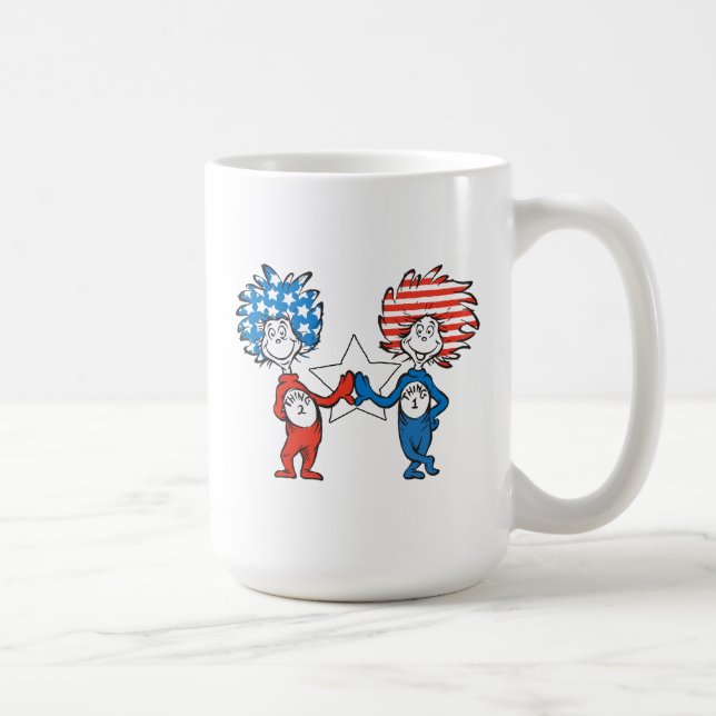 Dr. Seuss | Thing One Thing Two Patriotic Graphic Coffee Mug (Right)