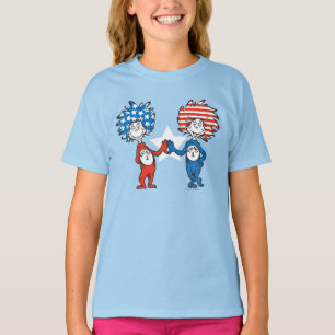Dr. Seuss Thing One Thing Two Patriotic Graphic T-Shirt