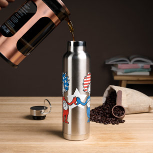 Dr. Seuss Thing One Thing Two Patriotic Graphic Water Bottle