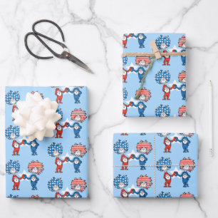 Dr. Seuss   Thing One Thing Two Patriotic Graphic Wrapping Paper Sheet