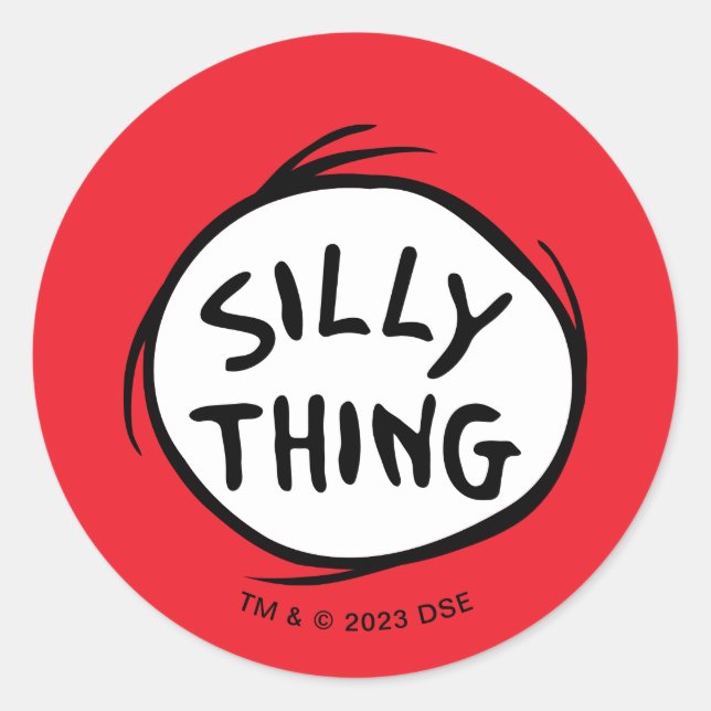 Dr. Seuss | Thing One Thing Two - Silly Thing Classic Round Sticker (Front)