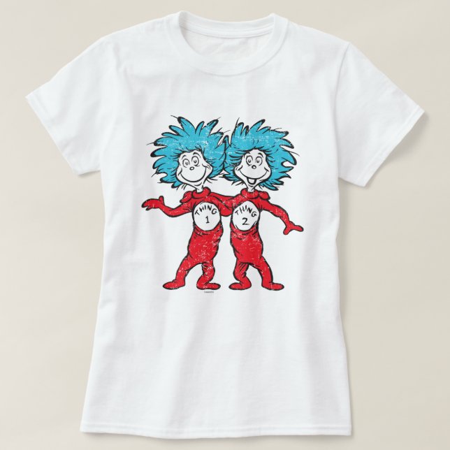 Dr. Seuss | Thing One, Thing Two Sitting T-Shirt (Design Front)