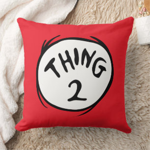 Dr. Seuss   Thing One Thing Two - Thing Two Throw Pillow
