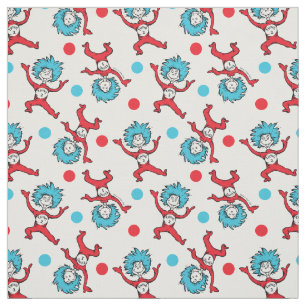 Dr. Seuss Thing One Thing Two   Twins Baby Shower Fabric